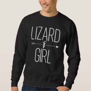 Lizard Girl For Women Monitor Gecko Animal Sweatshirt