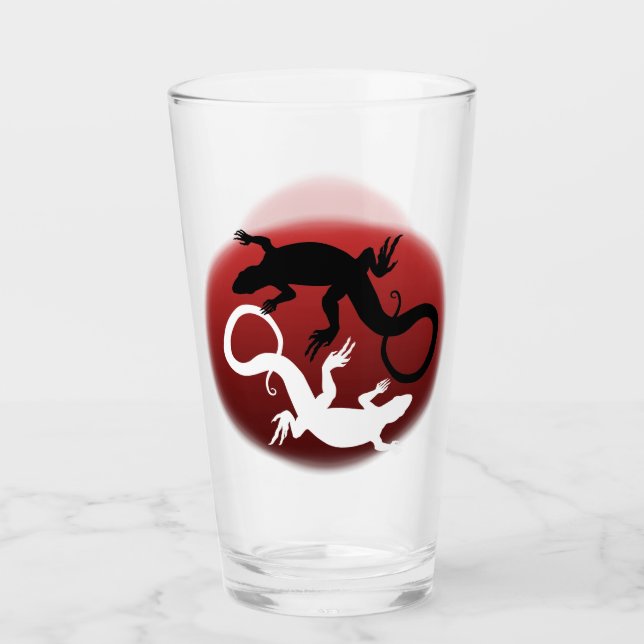 Lizard Glasses Personalised Reptile Art Glasses (Front)