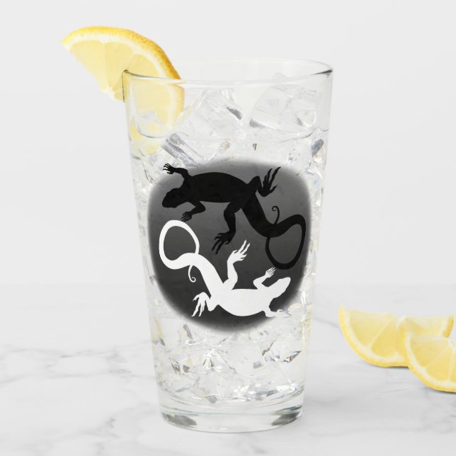 Lizard Glasses Personalised Reptile Art Glasses (Front Ice)