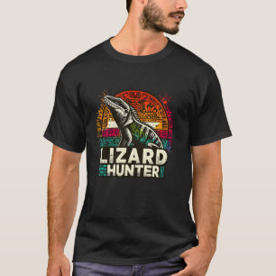 Lizard Hunter Tribal Adventure Reptile Anole Lover T-Shirt