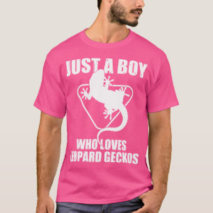 Lizard Just A Boy Who Loves Reptile Leopard Geckos T-Shirt