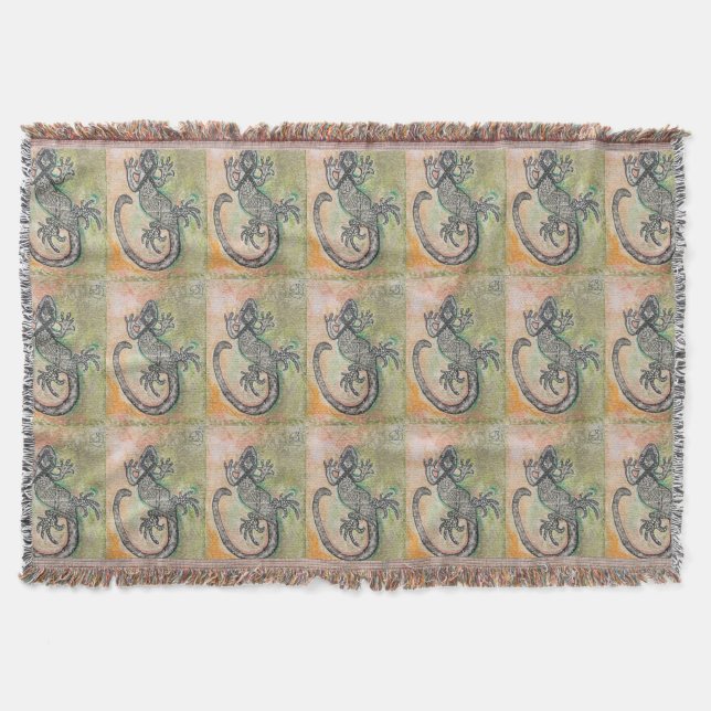 Lizard Lair Throw Blanket (Front)