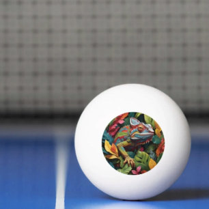 Lizard Leaves & Colour Ping Pong Ball