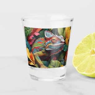 Lizard Leaves & Colour Shot Glass