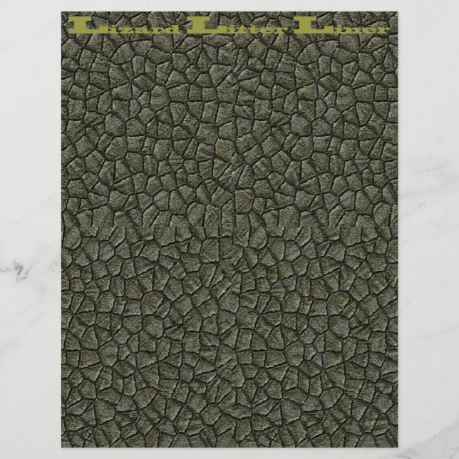 Lizard Litter Liner Green Scales (Front)