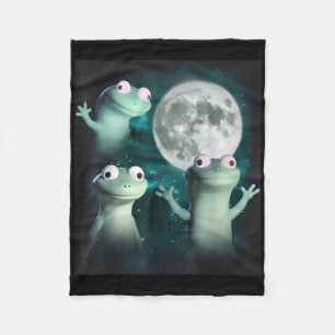 Lizard Lizard Lizard Funny Lizard Moon Trending Me Fleece Blanket
