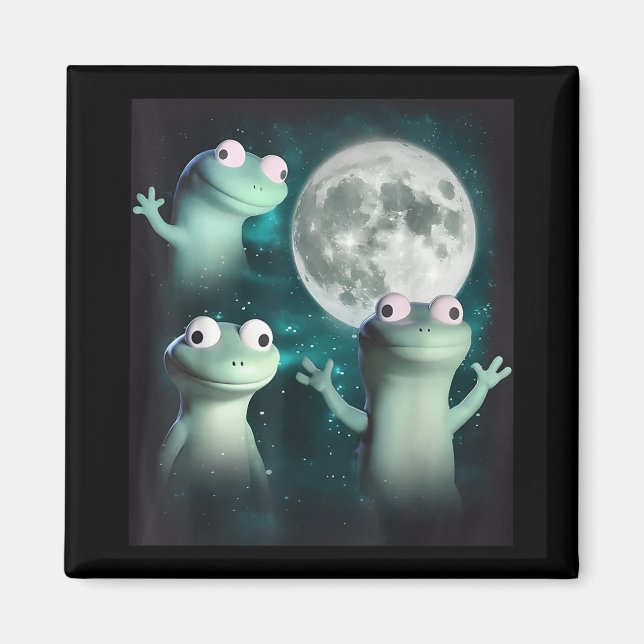 Lizard Lizard Lizard Funny Lizard Moon Trending Me Magnet (Front)
