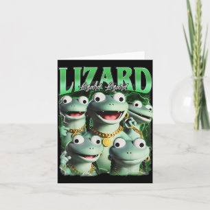 Lizard Lizard Lizard Funny Meme Lizard Bootleg Wei Card