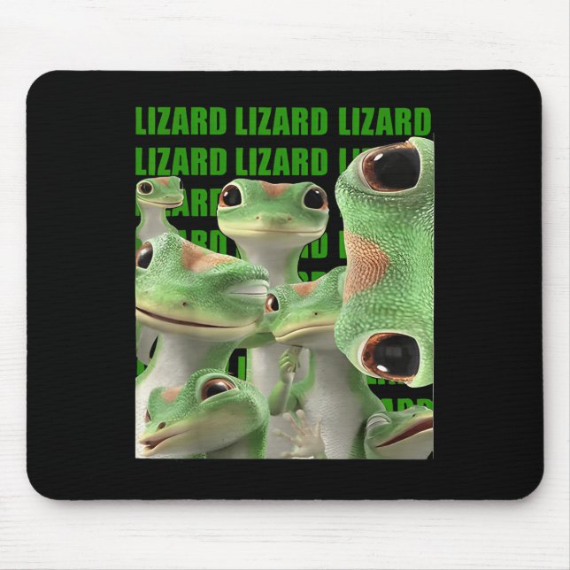 Lizard Lizard Lizard Funny Meme  Mouse Mat (Front)