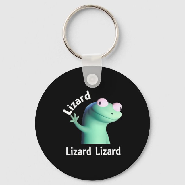 Lizard Lizard Lizard Funny Meme T-shirt.png  Key Ring (Front)