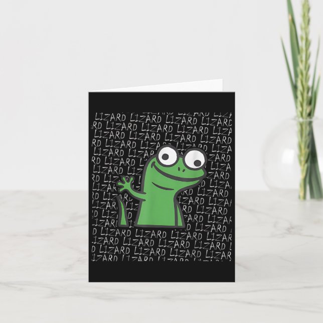 Lizard Lizard Lizard Funny Weirdcore Animal Meme G Card (Front)