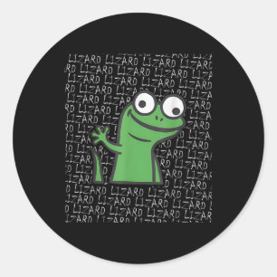 Lizard Lizard Lizard Funny Weirdcore Animal Meme G Classic Round Sticker