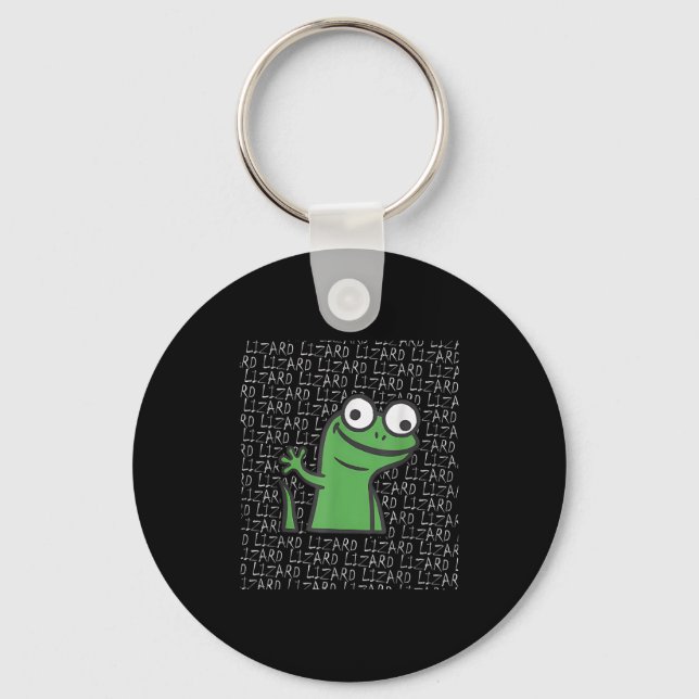 Lizard Lizard Lizard Funny Weirdcore Animal Meme G Key Ring (Front)