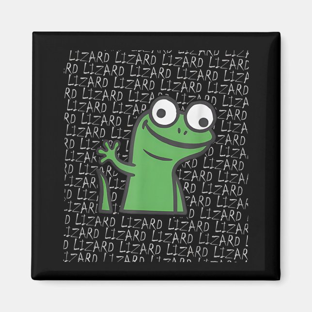 Lizard Lizard Lizard Funny Weirdcore Animal Meme G Magnet (Front)