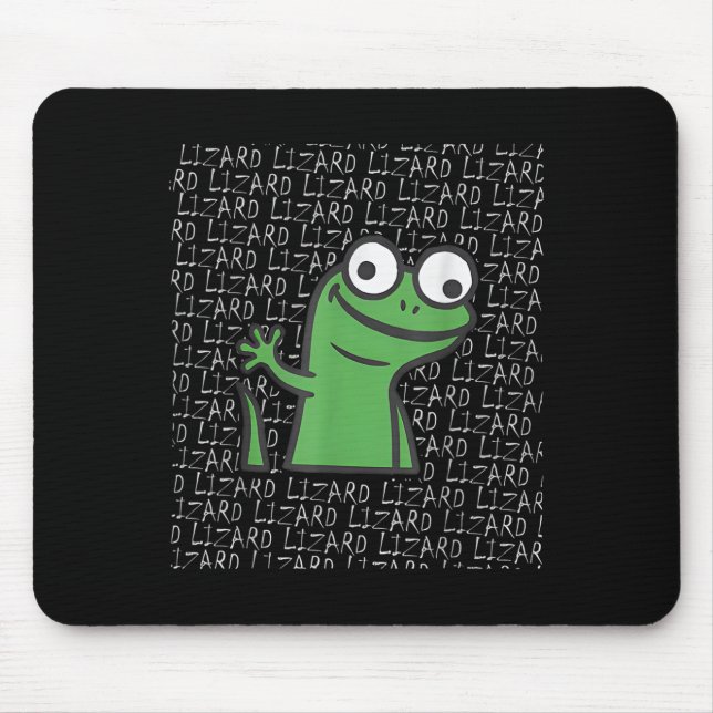 Lizard Lizard Lizard Funny Weirdcore Animal Meme G Mouse Mat (Front)