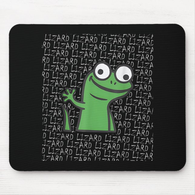 Lizard Lizard Lizard Funny Weirdcore Animal Meme G Mouse Mat (Front)