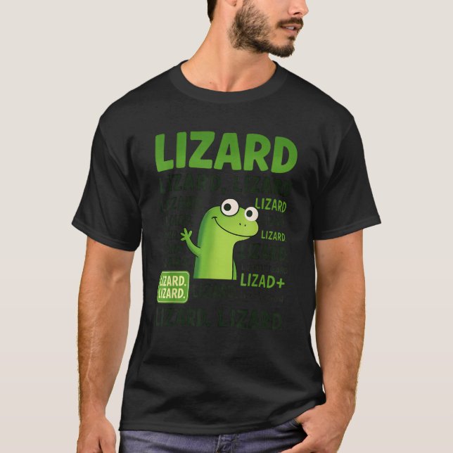 Lizard Lizard Lizard Funny Weirdcore Animal Meme G T-Shirt (Front)
