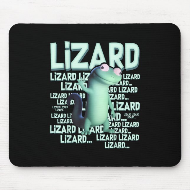 Lizard Lizard Lizard Funny Weirdcore Meme Viral Tr Mouse Mat (Front)