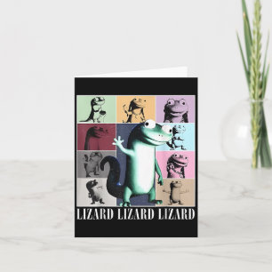 Lizard Lizard Lizard Meme Vintage Funny  Card