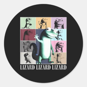 Lizard Lizard Lizard Meme Vintage Funny  Classic Round Sticker