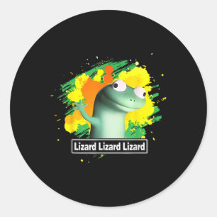 Lizard Lizard Lizard Shirt Funny Weirdcore Animal  Classic Round Sticker