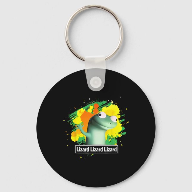 Lizard Lizard Lizard Shirt Funny Weirdcore Animal  Key Ring (Front)
