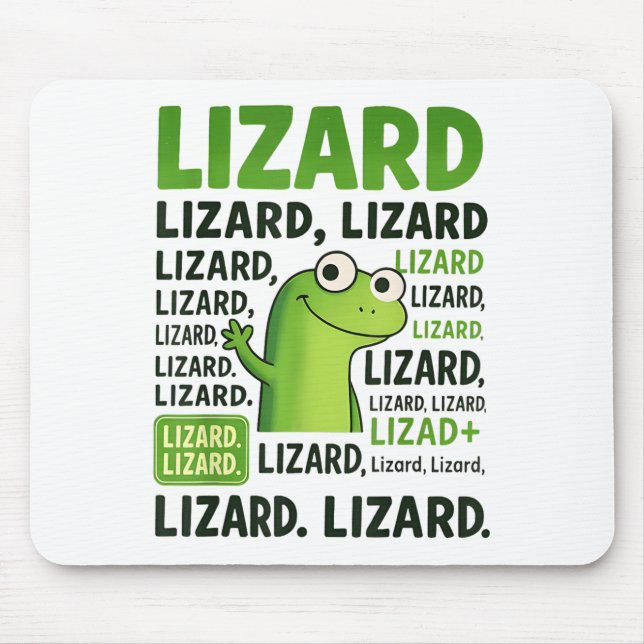 Lizard Lizard Lizard Shirt Funny Weirdcore Animal  Mouse Mat (Front)