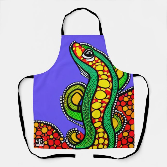 Lizard Love Apron (Front)