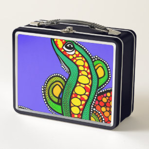 Lizard Love Metal Lunch Box
