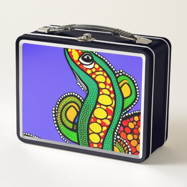 Lizard Love Metal Lunch Box (Front)