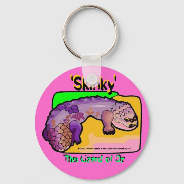 Lizard lovers-The Lizard of Oz-SKINK-keychain Key Ring (Front)