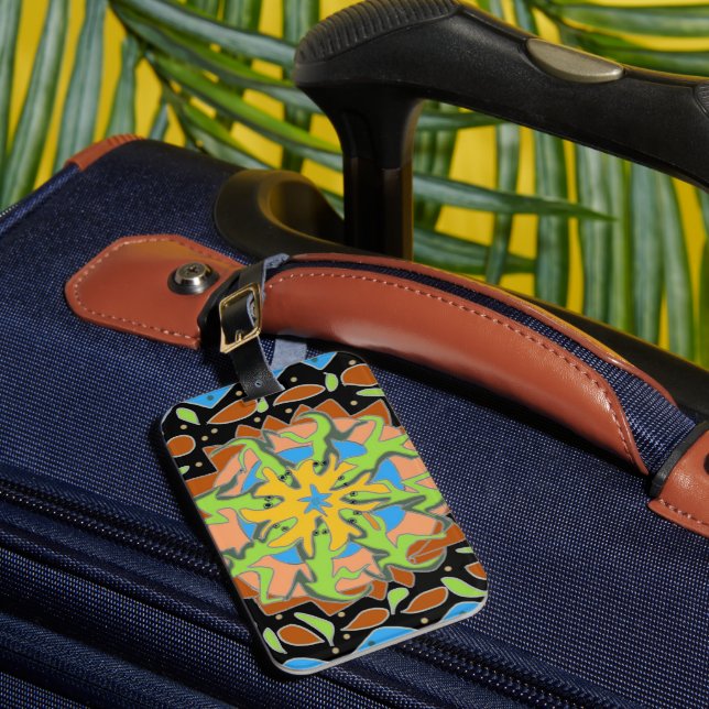 Lizard Mandala Luggage Tag (Front Insitu 1)