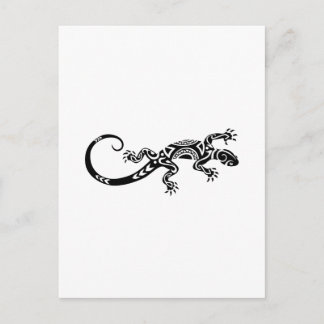 lizard Maori tattoo Postcard