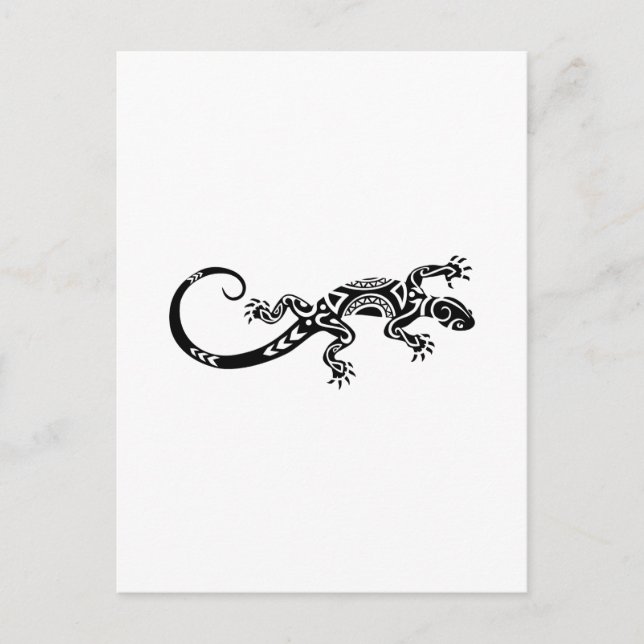 lizard Maori tattoo Postcard (Front)