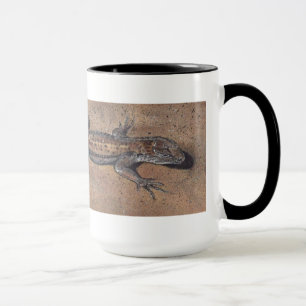"Lizard on Sand" Realistic Reptile Mug