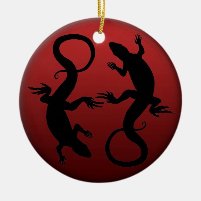 Lizard Ornament Personalised Reptile Decoration (Front)