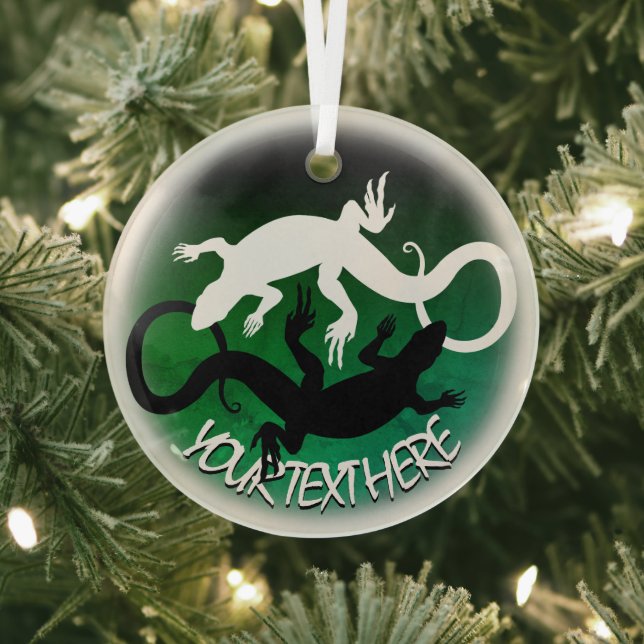 Lizard Ornament Personalised Reptile Decorations (Insitu)