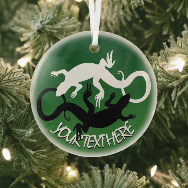 Lizard Ornament Personalised Reptile Decorations (Insitu)