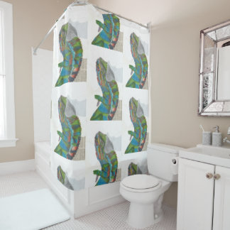 Lizard Paint Shower Curtain