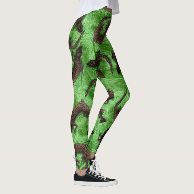 LIZARD PATTERN by Slipperywindow Leggings (Right)