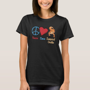 lizard Peace Love leopard gecko for women 1 T-Shirt