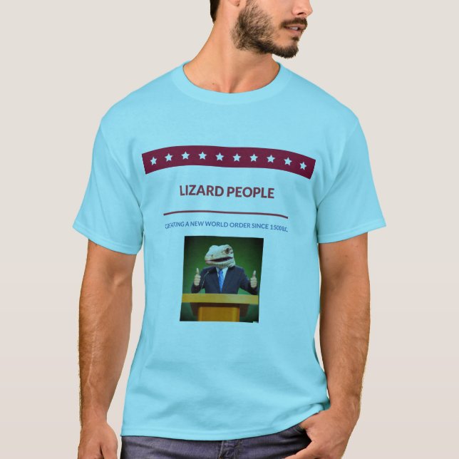 Lizard People: New world order T-Shirt (Front)