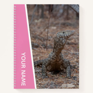 Lizard Perentie Reptile Outback Australia, Pink Notebook