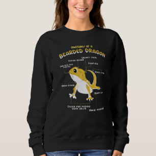 Lizard Pet Animal Reptile Gecko Anatomy Of Bearded Sweatshirt