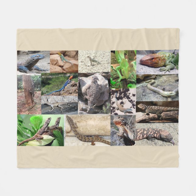 Lizard photo blanket full colour (Front (Horizontal))