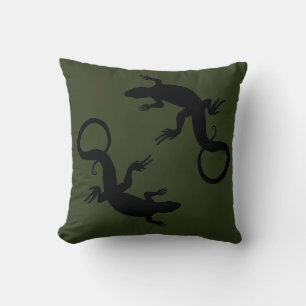 Lizard Pillows Reptile Art Pillows Lizard Decor