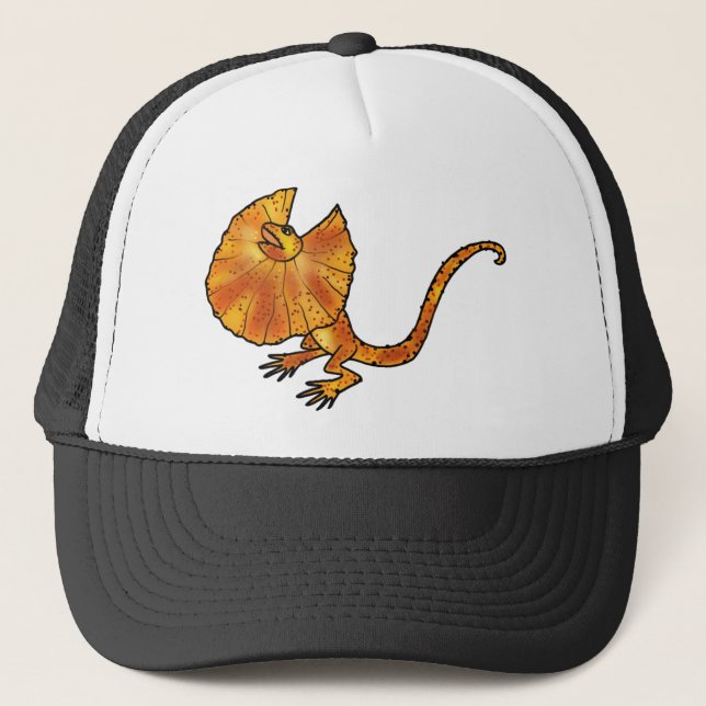 Lizard reptile animal art trucker hat (Front)