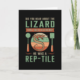 Lizard Reptile Reptiles Gecko Animal Funny Gift Card