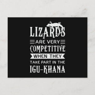 Lizard Reptiles Reptile Gecko Animal Funny Gift Postcard