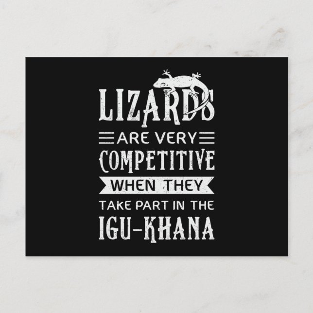 Lizard Reptiles Reptile Gecko Animal Funny Gift Postcard (Front)